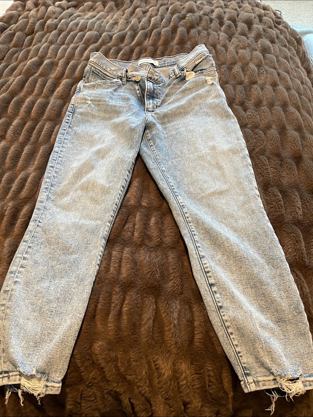 Abercrombie & Fitch Women’s Straight Leg Jeans - Light Blue